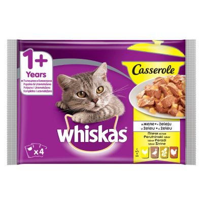Whiskas Adult Casserole храна за маче 4х85гр
