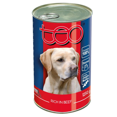 Тео конзерва течна храна за куче говедско 1250гр