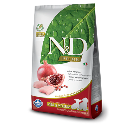 N&D small and medium puppy храна за куче пиле и калинка 1кг