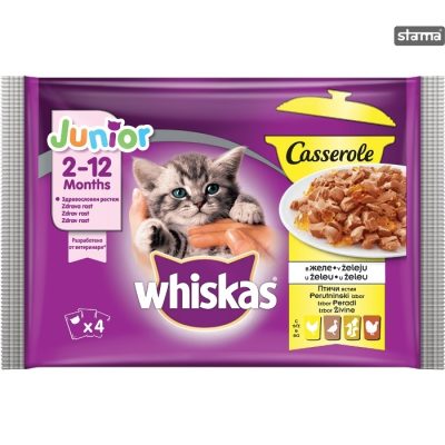 Whiskas Junior Casserole храна за маче 4х85гр