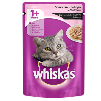 Whiskas Salmon течна храна за маче 100гр