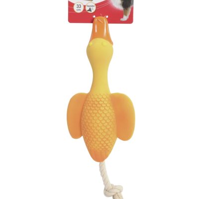 Играчка за куче патка со јаже