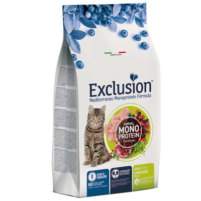 Exclusion Adult Пилешко Храна За Мачка (12 кг)