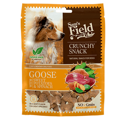 Sam’s Field Grain Free Crunchy Cracker Goose, Sweet Potatoes & Spinach 200 gr