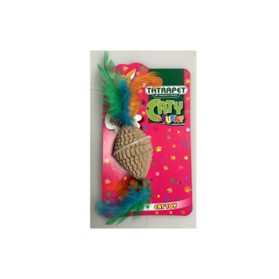 584.40 КАРТОНСКА ИГРАЧКА СО ФЕДЕР ЗА МАЧКА 15цм