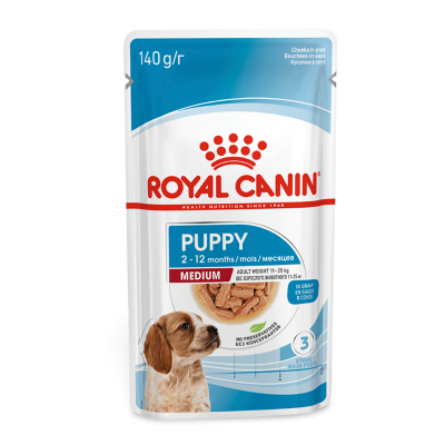 Royal medium puppy мокра храна пауч 140 GR