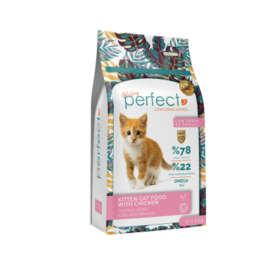 Perfect Kitten low grain cat food – Перфект за млади мачиња со вкус на пилешко 10 кг
