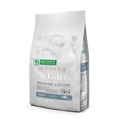 Dog Food Nature’S Protection Adult (Large) Храна за бели кучиња Бела Риба и Ракчиња  1 кг