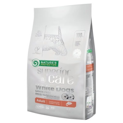 Dog Food Nature’S Protection Adult (Small i Mini) Храна за бели кучиња Лосос  1кг